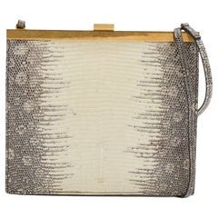 Clasp lizard crossbody bag Celine Beige in Lizard 